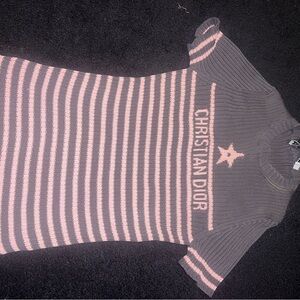 Dior Riviera collection. Pink/ grey CAPRI sweater. Knitwear